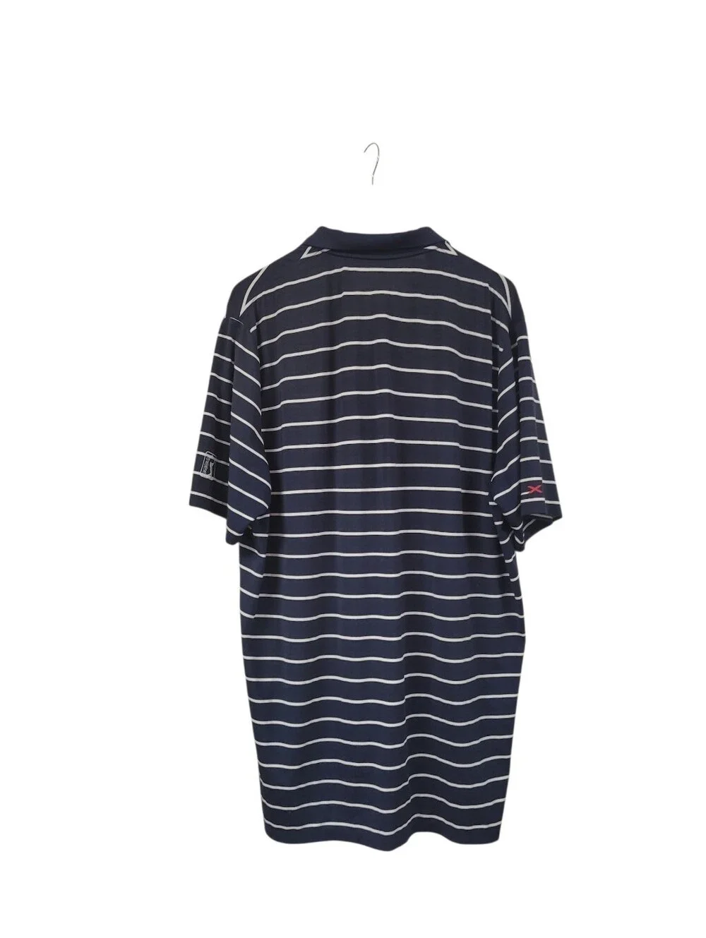 RLX Ralph Lauren Golf Polo Men's XL Navy Blue Stripped Greenbrier PGA